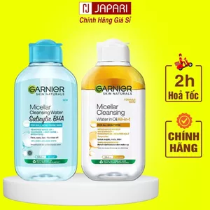 Nước Tẩy Trang Garnier Miceller Mini 50ml/125ml - Tẩy Trang Cho Da Dầu Mụn/Khô/Nhạy Cảm - Japari