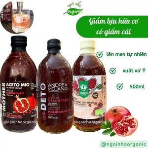 Giấm Lựu Hữu Cơ Có Giấm Cái 500ml Organic Pomegranate Vinegar With The Mother