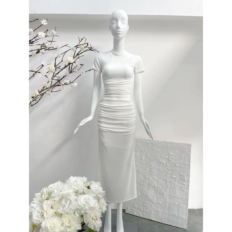 Set bộ nữ đi chơi thun ánh kim ôm body chân váy dài - PUSU HOUSE