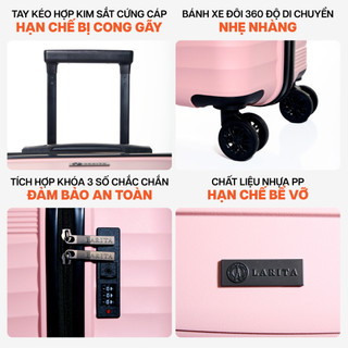 [🔥DEAL SỐC] Vali Kéo MIAvn Larita ZENI - Size 19/24 Inch, Nhựa PP Bền Bỉ, Hạn Chế Bể Vỡ, Khoá Số, Bảo Hành Trọn Đời