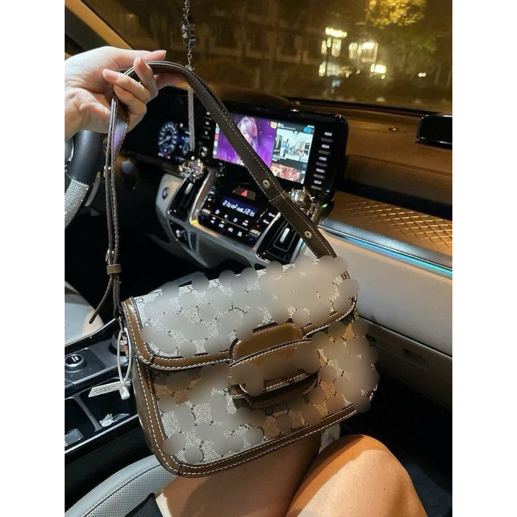 (Full-Box) Túi xách size 21-25cm lót nhung sịn sò dây đeo căn chỉnh đeo chéo đeo vai sang chanh