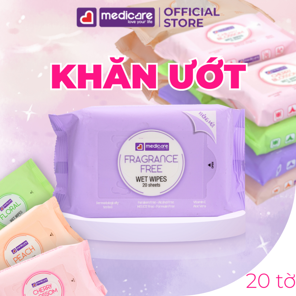 Khăn ướt MEDiCARE du lịch 20 tờ