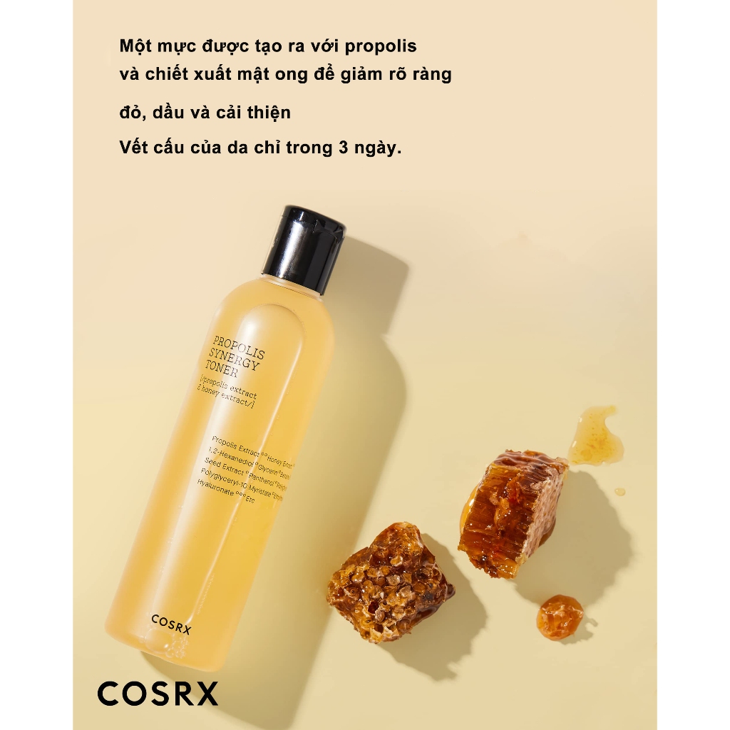 Nước hoa hồng Propolis Synergy Toner Cosrx Chống Lão Hóa chiết xuất từ keo mật ong 280ml