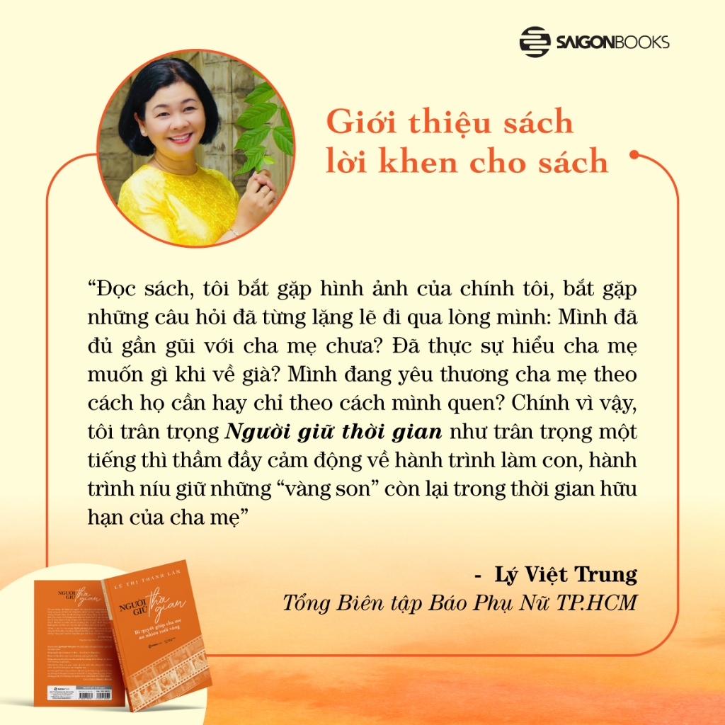 Sách - Người Giữ Thời Gian - Bí Quyết Giúp Cha Mẹ An Nhiên Tuổi Vàng - Lê Thị Thanh Lâm