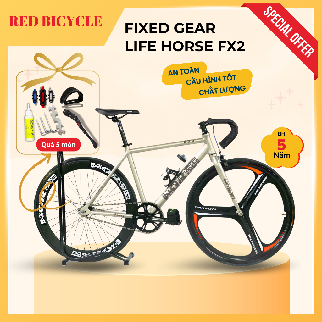 Xe Đạp Fixed Gear FX2 vành 3 đao - Xe Đạp Học Sinh Có Phanh Tay Cong ...