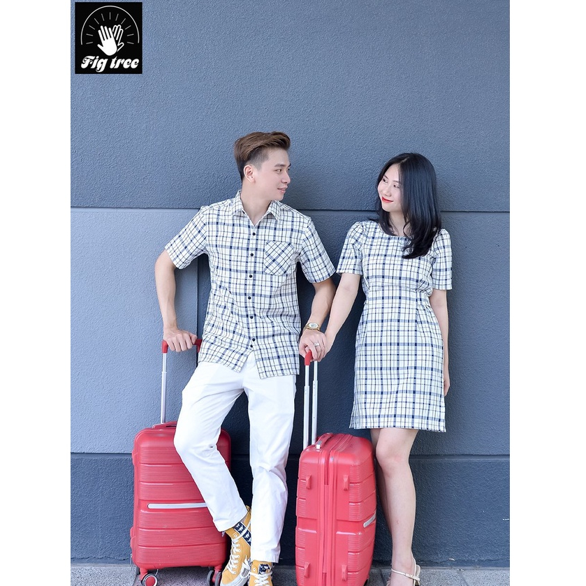 Đồng Phục Gia đình Fig Tree Sọc Caro Trắng Đen ( MS :172) siêu xinh!!!!