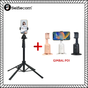 Combo Gậy Selfie Yunteng XC 90 và Gimbal P01 Xoay 360° Tự Động - Phụ Kiện Quay Vlog, Livestream