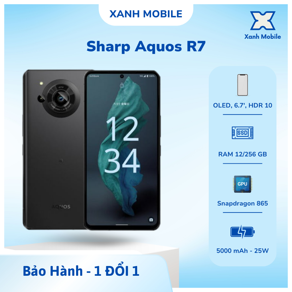 Điện Thoại SHARP R7 - RAM 12/256G, Màn Hình 240Hz, Chip 8 Gen 1, Camera ...