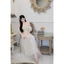 Set áo cúp ngực bling tay bèo sang chảnh mix chân váy tơ lưới dáng dài 3 màu be hồng đen hàng chuẩn loại 1 New 2025