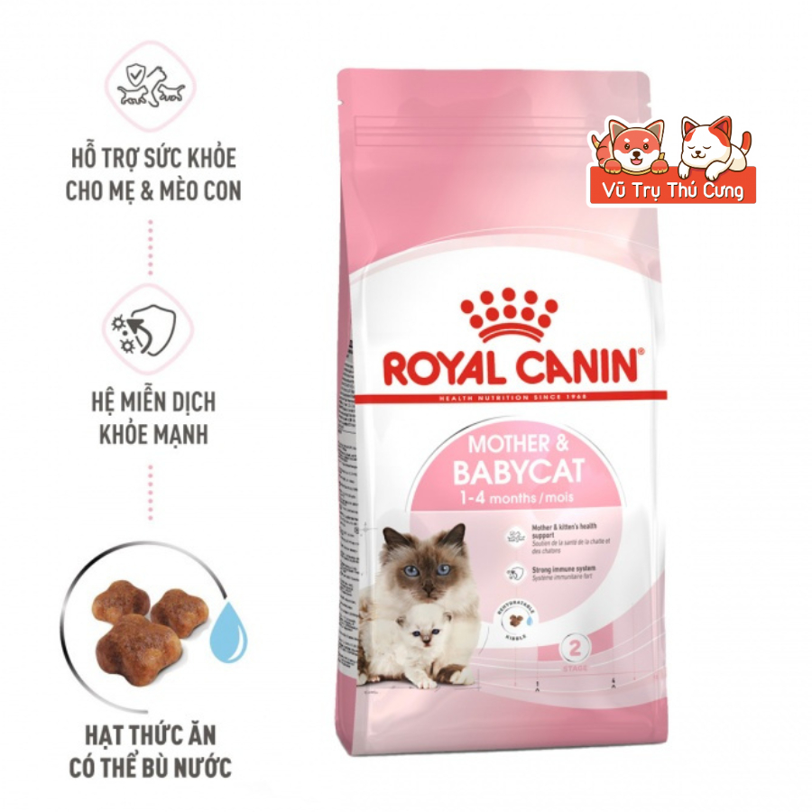 Hạt Cho Mèo Royal Canin Kitten, MotherBabycat, Indoor, Fit32, Hairball - Tặng Cần Câu CattyMan