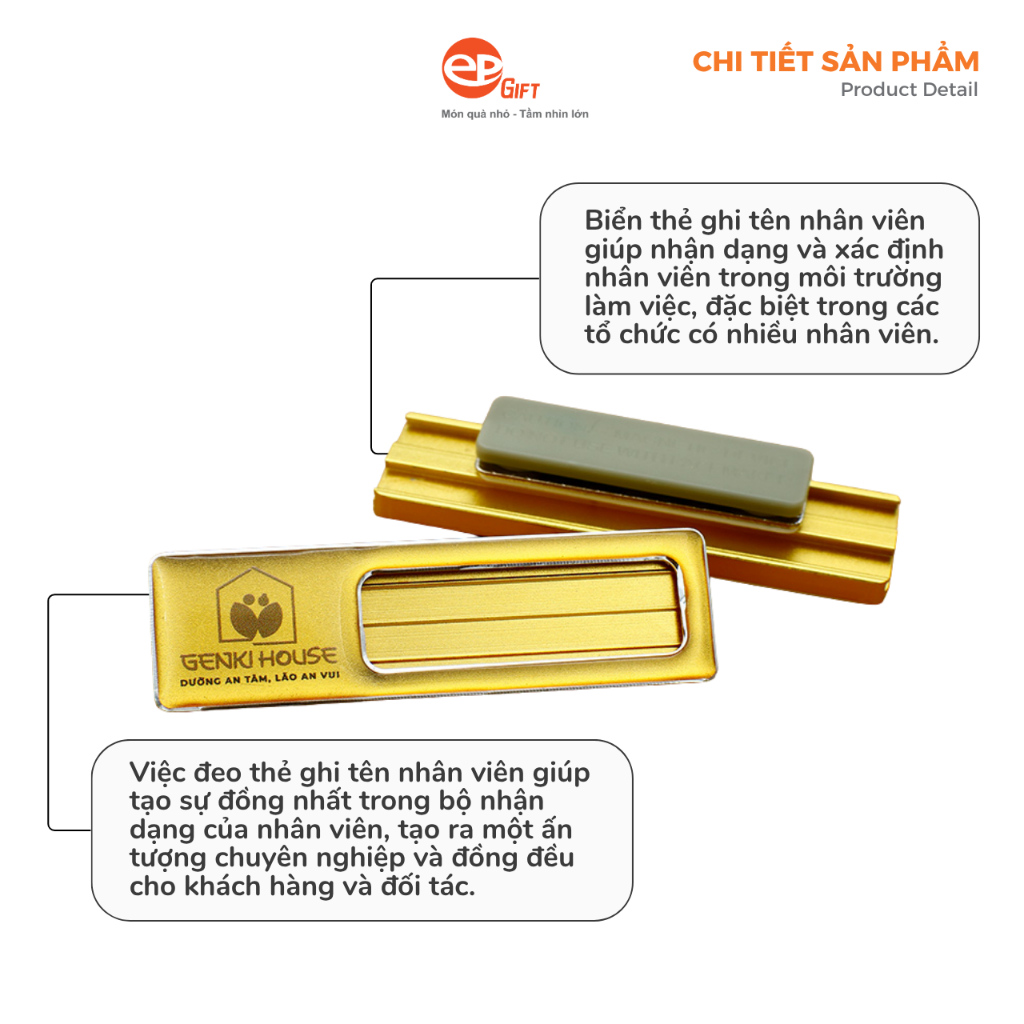 Phôi Bảng Tên Nhân Viên 20 Bằng Kim Loại Hợp Kim Nhôm Kèm Phụ Kiện Nam Châm Hoặc Kim Cài