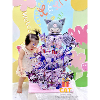 (hoả tốc hcm) Tháp bánh khổng lồ Kuromi , tháp bánh kẹo tặng sinh nhật , gấu bông Kuromi , quà tặng sinh nhật cho bé gái