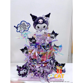 (hoả tốc hcm) Tháp bánh khổng lồ Kuromi , tháp bánh kẹo tặng sinh nhật , gấu bông Kuromi , quà tặng sinh nhật cho bé gái