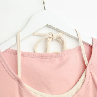 Áo croptop rút dây phối yếm hồng đen xám chất thun tăm VANISA CT070