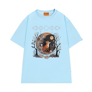 Áo Thun Nam Nữ NGỐ TEE Chú Cáo Giữa Mặt Trắng Chất Vải Cotton 75 Thoáng Mát Mềm Mịn Form Rộng