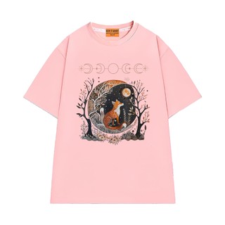 Áo Thun Nam Nữ NGỐ TEE Chú Cáo Giữa Mặt Trắng Chất Vải Cotton 75 Thoáng Mát Mềm Mịn Form Rộng