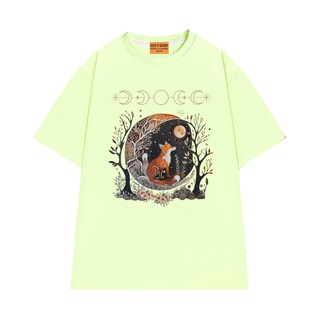 Áo Thun Nam Nữ NGỐ TEE Chú Cáo Giữa Mặt Trắng Chất Vải Cotton 75 Thoáng Mát Mềm Mịn Form Rộng
