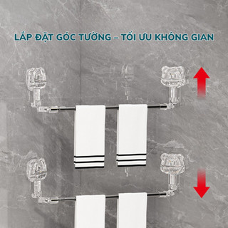 Giá Treo khăn, treo giày dép, đồ dùng nhà tắm nhà bếp, Thanh treo tường hút chân không