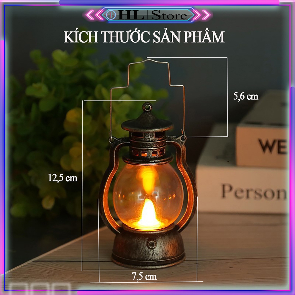 Đèn LED mini 12cm phong cách cổ điển – Sử dụng pin an toàn, tiện lợi – Decor trang trí, cắm trại | BigBuy360 - bigbuy360.vn