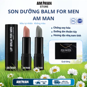 Son Dưỡng Môi Cho Nam AM.MAN LIP BALM Dưỡng Ẩm Môi, Ngừa Thâm Môi, Chống Khô Nứt Nẻ, Màu Sắc Tự Nhiên