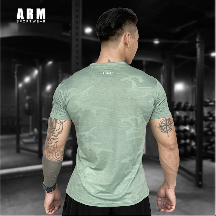 Áo Thun Thể Thao Nam JACQUARD SEAMLESS AR chất vải mát lạnh, co giãn thoải mái, tập gym, chạy bộ