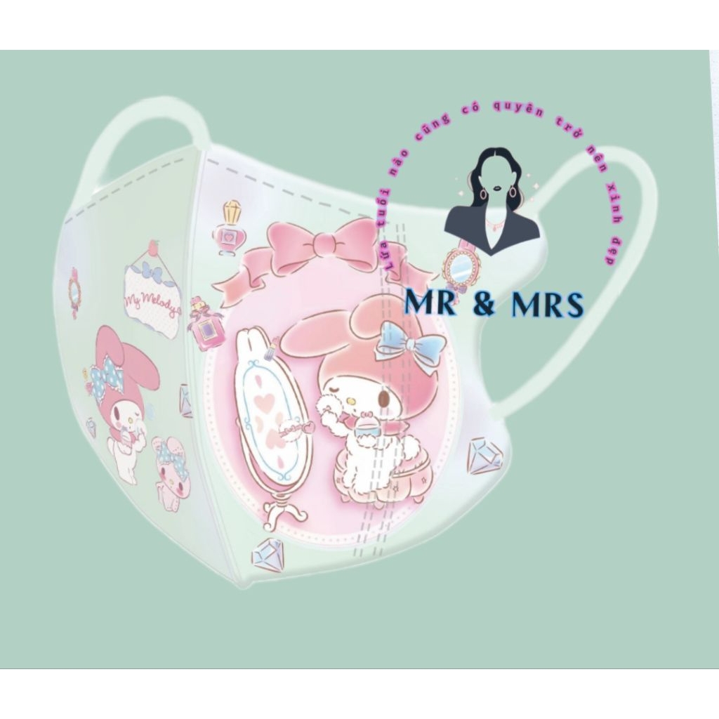 (Set 10C/60C) Khẩu Trang Hoạt Hình Melody Dâu 🍓 Cho Bé 4-12T