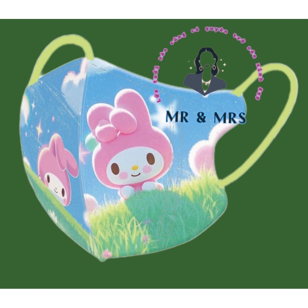 (Set 10C/60C) Khẩu Trang Hoạt Hình Melody Dâu 🍓 Cho Bé 4-12T