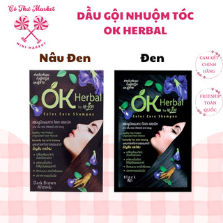 Gói Dầu Gội Nhuộm Tóc OK Herbal By M-Joy Thái Lan 30ml Hỗ Trợ Phủ Màu Tóc - CÔ THƯ MARKET