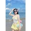 Sé BiKiNi t áo ren hai lớp có mút ngực dày dặn BRA ỐNG VÁY HOA in 3d chuẩn hình có lót quần đầy đủ cao cấp