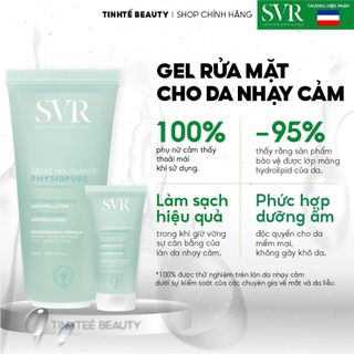 Gel rửa mặt dành cho da nhạy cảm SVR PHYSIOPURE Gelee Moussante 55ml/200ml/400ml (mẫu mới)