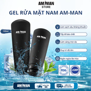 Sữa Rửa Mặt Am Man 100ml Làm Sạch Sâu Kháng Khuẩn,Tẩy Tế Bào Chết,Làm Sáng Mịn Da,Duy Trì Độ Ẩm Và Ngăn Ngừa Lão Hóa Da