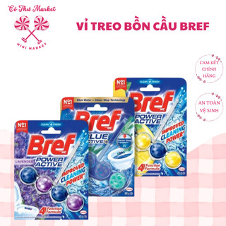 Vỉ 4 viên treo khử mùi bồn cầu Bref Power Active, Thơm mát diệt khuẩn - CÔ THỦ MARKET