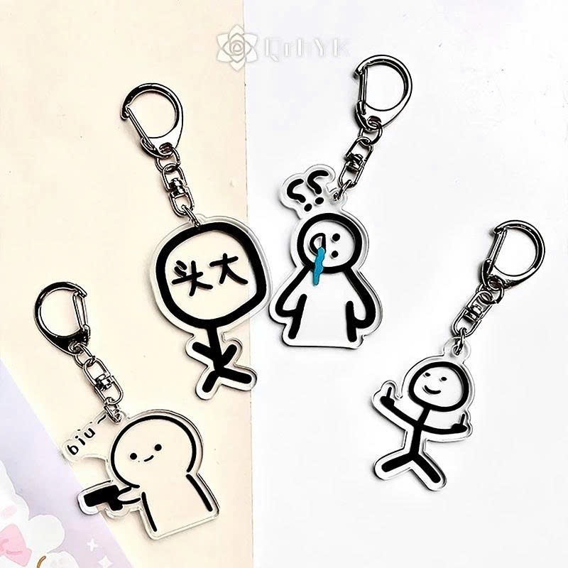 Móc Khoá Xinh, Móc Khoá Hình Emoji Vui Nhộn Mới Chất Liệu Acrylic Dùng Làm Quà Tặng Bạn Bè Trang Trí Túi Xách - SakuMai