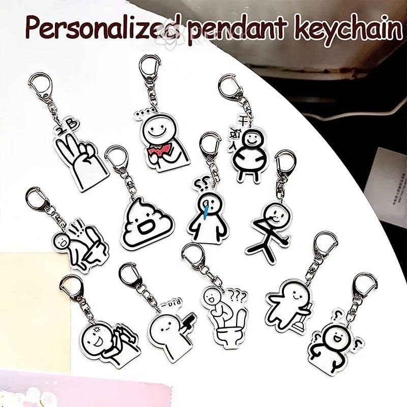 Móc Khoá Xinh, Móc Khoá Hình Emoji Vui Nhộn Mới Chất Liệu Acrylic Dùng Làm Quà Tặng Bạn Bè Trang Trí Túi Xách - SakuMai
