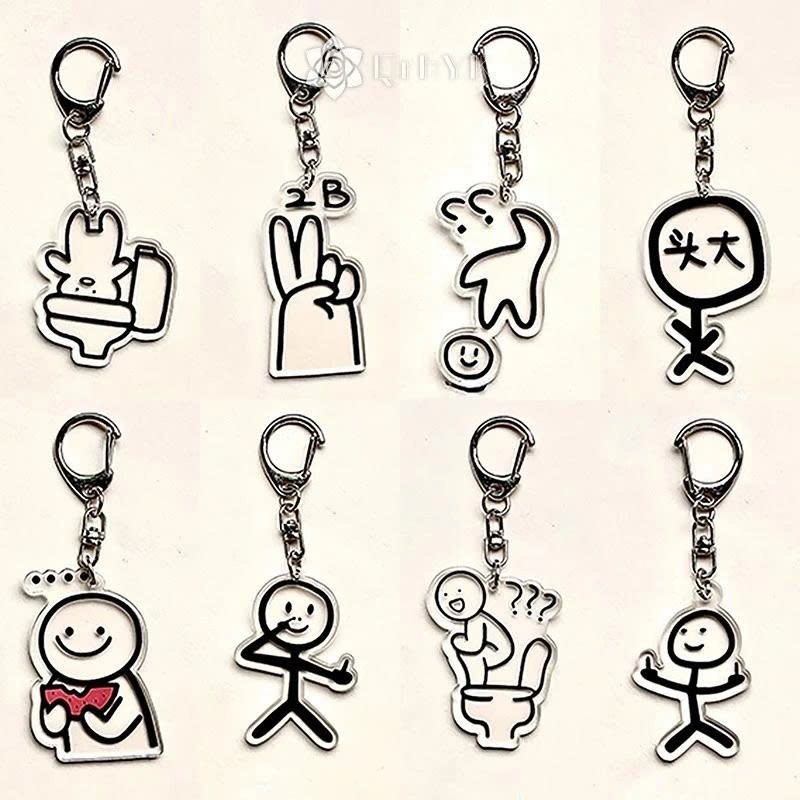 Móc Khoá Xinh, Móc Khoá Hình Emoji Vui Nhộn Mới Chất Liệu Acrylic Dùng Làm Quà Tặng Bạn Bè Trang Trí Túi Xách - SakuMai