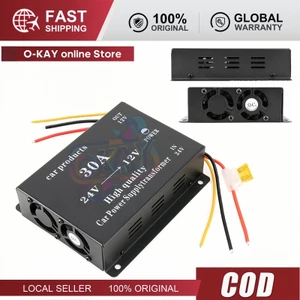 Bộ Chuyển Điện Áp DC 24V Sang 12V 10A/30A/60A - Dùng Cho Xe Tải Xe Buýt
