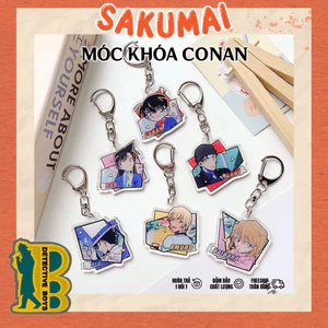 Móc Khoá Xinh, Móc Khoá Conan Acrylic Hình Thám Tử Conan Hoạt Hình Dễ Thương Trang Trí Túi Xách Quà Tặng Bạn - SakuMai