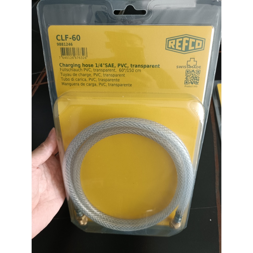 DÂY SẠC GA 1/4" 150CM REFCO CLF-60 SẢN XUẤT TẠI THỤY SĨ