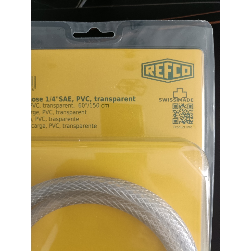 DÂY SẠC GA 1/4" 150CM REFCO CLF-60 SẢN XUẤT TẠI THỤY SĨ