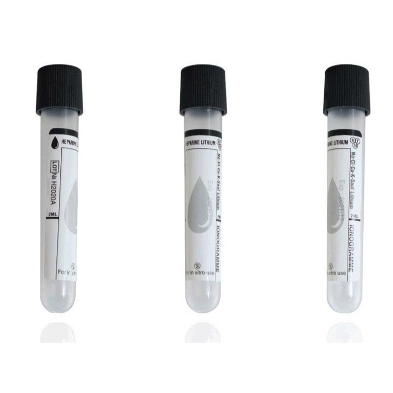Vĩ 100 ống nghiệm Heparin  HTM  2ml nắp đen, mous thấp ( vĩ 100 ống).