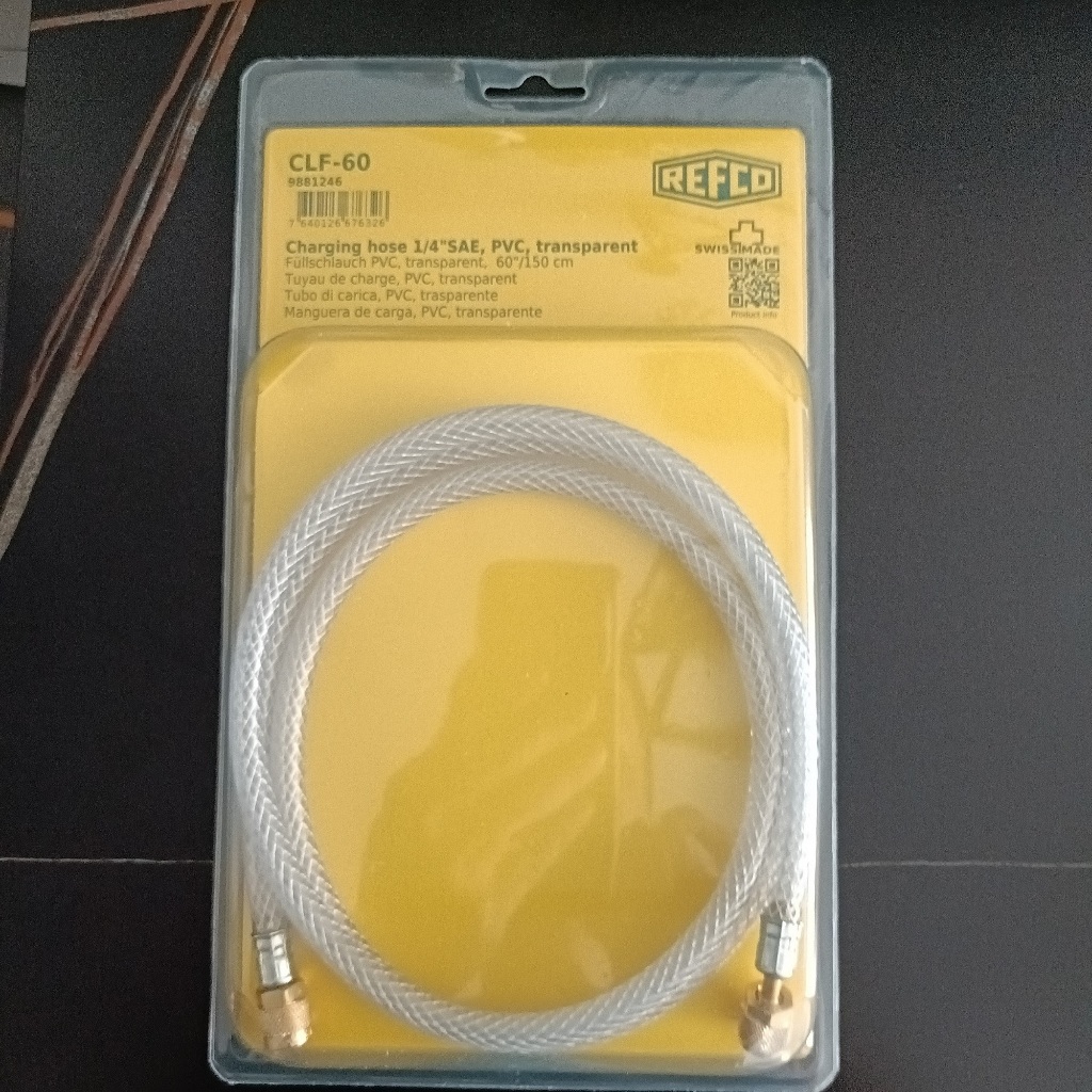 DÂY SẠC GA 1/4" 150CM REFCO CLF-60 SẢN XUẤT TẠI THỤY SĨ