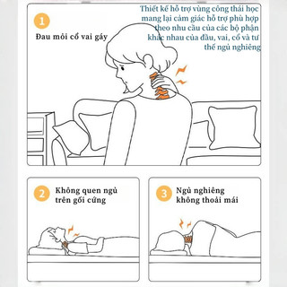 Ruột gối lông vũ xuất Nhật kích thước 50-70cm, Gối ngủ khách sạn kháng khuẩn chống đau mỏi vai gáy
