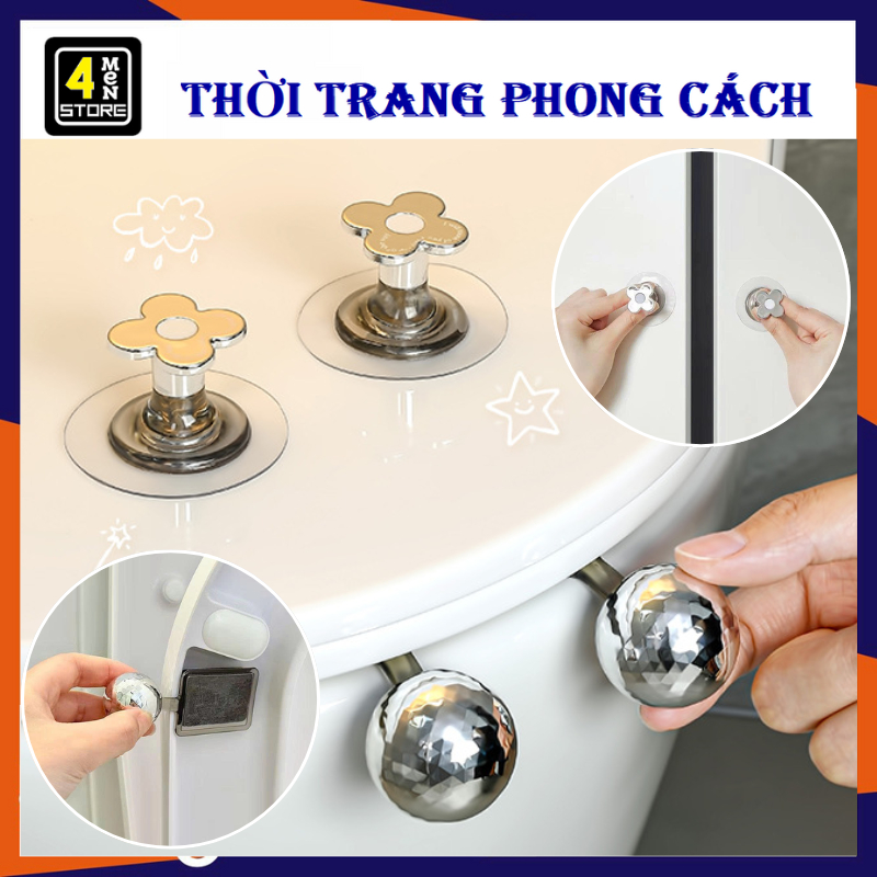 Tay Cầm Nâng Nắp Bồn Cầu Chống Bẩn - Nút Dán Nhấn Xả Nước , Miếng Dán ...