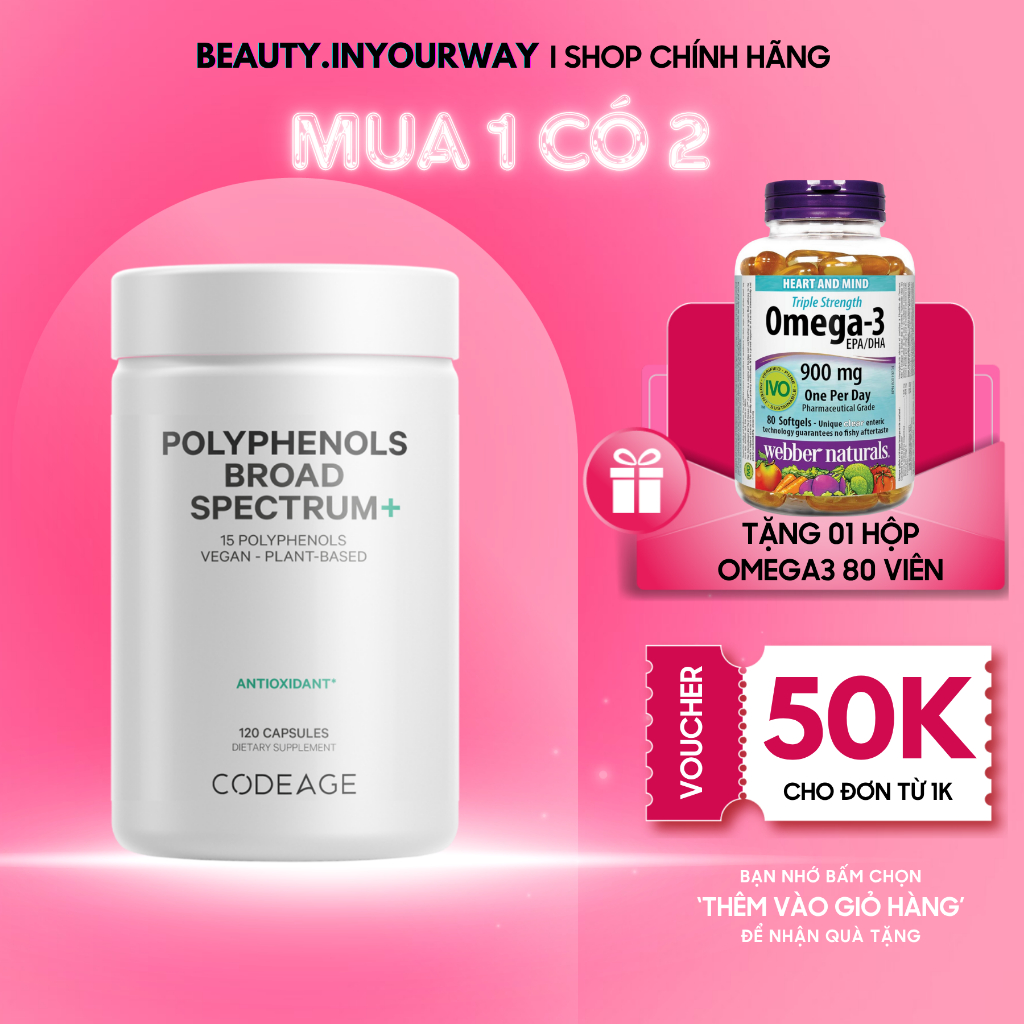 [Deal Quà] TPBVSK Viên Uống Bảo Vệ Sức Khỏe Codeage Polyphenols Broad ...