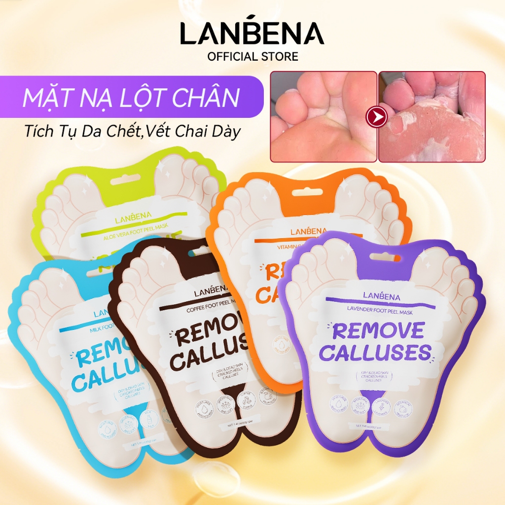 LANBENA 5Pairs Mặt Nạ Chân (40g) -Dạng Lột Tẩy Tế Bào Chết Foot Care