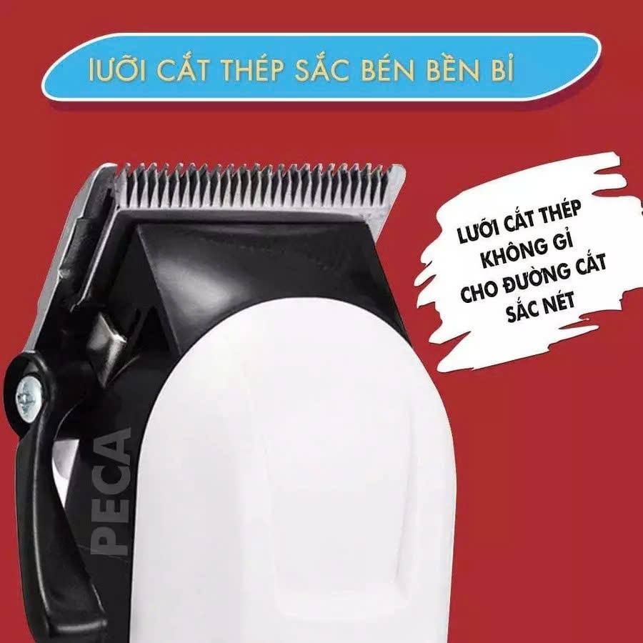 Tông Đơ Cắt Tỉa Lông Chó Mèo KM-809A, Máy Cạo Lông Chó Tiếng Ồn Thấp, Bộ Phụ Kiện Chăm Sóc Thú Cưng