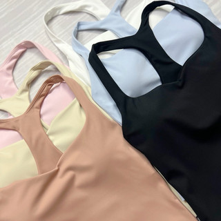 Áo thể thao tập gym,yoga cao cấp thiết kế cổ tim 3 lổ chất poly thoải mái thấm hút tốt,co giãn 4 chiều (mã 131)