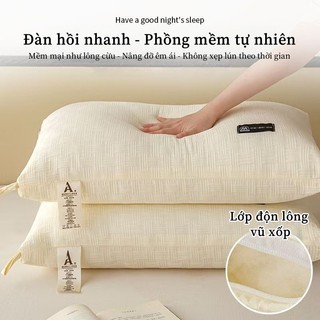 Ruột gối chần xoắn lúa mạch kháng khuẩn chống xẹp lún kích thước tiêu chuẩn 48X74