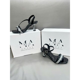 Sandal Gót 7P Bản Ngang Viền Đá MA Shoes D4764 – Sang Trọng, Tôn Dáng, Êm Chân, Dễ Phối Đồ