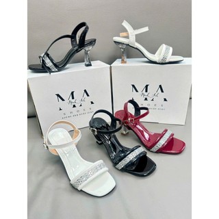 Sandal Gót 7P Bản Ngang Viền Đá MA Shoes D4764 – Sang Trọng, Tôn Dáng, Êm Chân, Dễ Phối Đồ